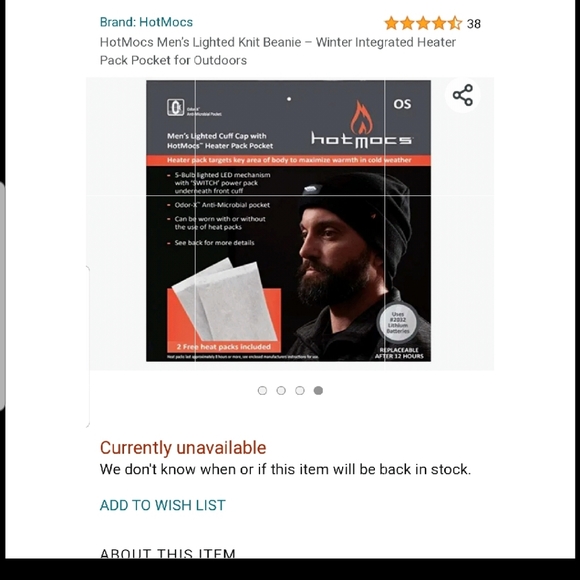 HOTMOCS LIGHTED/HEATED WINTER HAT - Picture 7 of 9